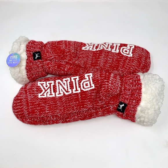 🔥NWT VS PINK Sherpa Lined Ankle Socks - Picture 3 of 8